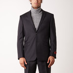 Bella Vita // Slim Fit Suit // Solid Black (US: 40R)