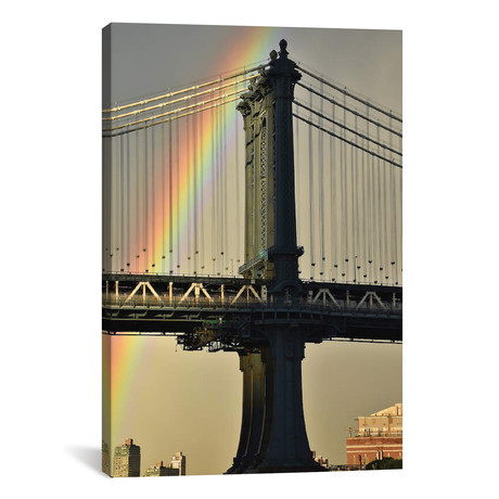 Rainbow Over The Manhattan Bridge // Michael Fitzsimmons (18"W x 26"H x 0.75"D)