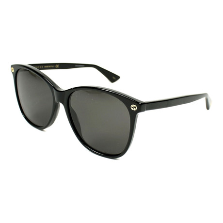 GG0024S-001-58 Sunglasses // Black + Gray