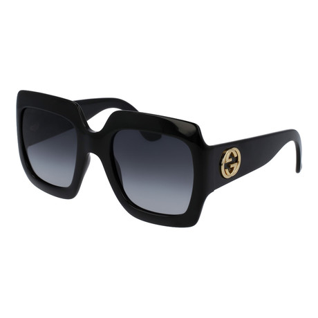 GG0053S-001-54 Sunglasses // Black + Gray