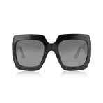 GG0053S-001-54 Sunglasses // Black + Gray