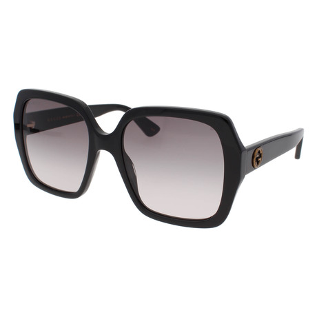 GG0096S-001-54 Sunglasses // Black + Gray Gradient