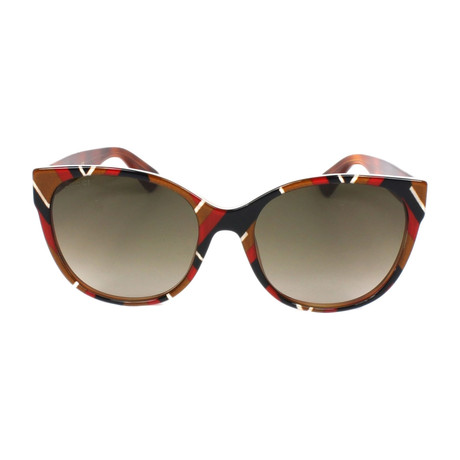 Gucci // Women's GG0097S-004 56 Sunglass // MultiColor + Brown Gradient