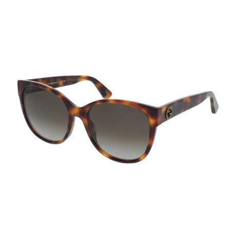 GG0097S-006-56 Sunglasses // Havana + Brown Polarized