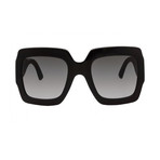 GG0102S-001-54 Sunglasses // Black + Gray Gradient