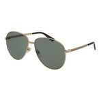 Gucci // Women's GG0138S-001 61 Sunglasses // Gold + Green