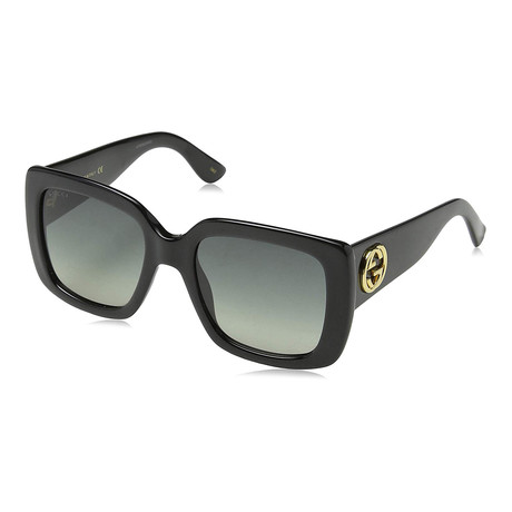 GG0141S-001-53 Sunglasses // Black + Gray Gradient