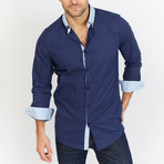 Blanc // Checkered Button Up // Blue (X-Large)