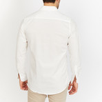 Blanc // Check Button Up // White + Cream (Large)