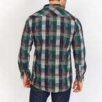 Blanc // Checkered Button Up // Black + Green (Large)