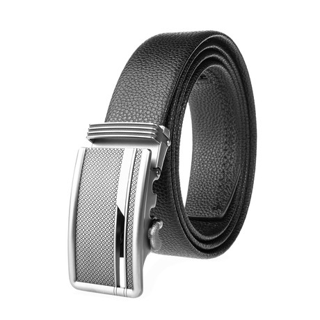 Leather Buckle Dress Belt 1256 // Black