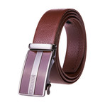 Leather Buckle Dress Belt 2058 // Brown