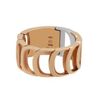 Damiani Damianissima 18k White Gold + 18k Rose Gold Diamond Ring // Ring Size: 6.75