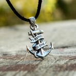 Refuse to Sink Anchor Pendant // Silver