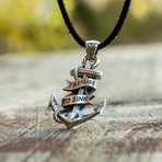 Refuse to Sink Anchor Pendant // Silver