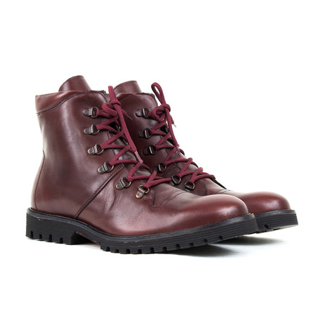 Lace-up Boots // Wine (US: 6)