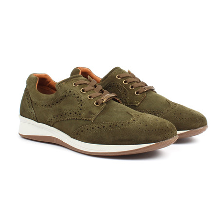 Franchesco Wingtip Casual Sneakers // Army Green (US: 8)