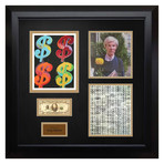 Framed Autographed Currency Collage // Andy Warhol
