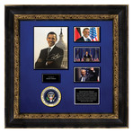 Framed Autographed Collage // Barack Obama