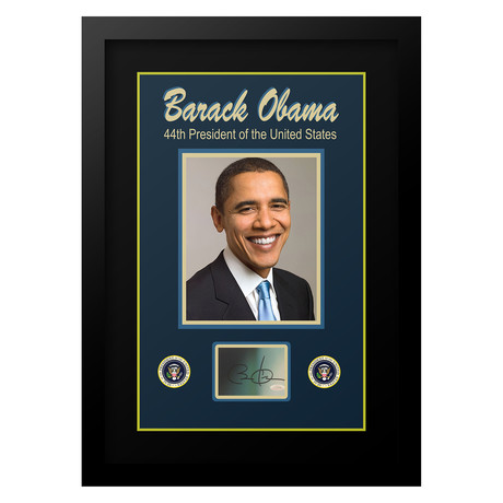 Framed Autographed Signature Collage // Barack Obama