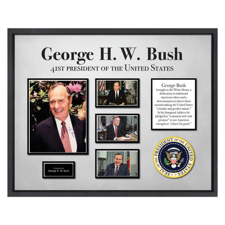Framed Autographed Collage // George H.W. Bush