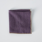 Textured Pocket Square // Purple + Beige