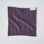 Textured Pocket Square // Purple + Beige