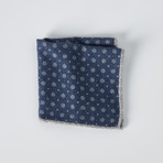 Dotted Pocket Square // Gray + Blue