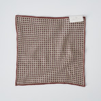 Dotted Pocket Square // Beige + Red
