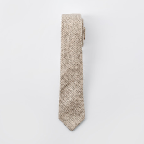 Textured Slim Tie // Tan