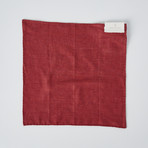 Dotted Pocket Square // Red + White