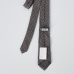 Houndstooth Slim Tie // Gray + Beige