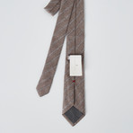 Striped Slim Tie // Tan + Gray