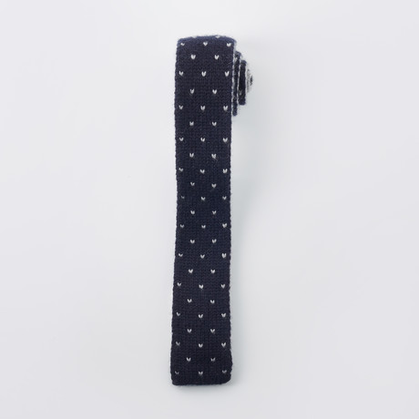 Textured Slim Tie // Gray + Navy