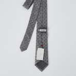 Dotted Slim Tie // Gray + Blue