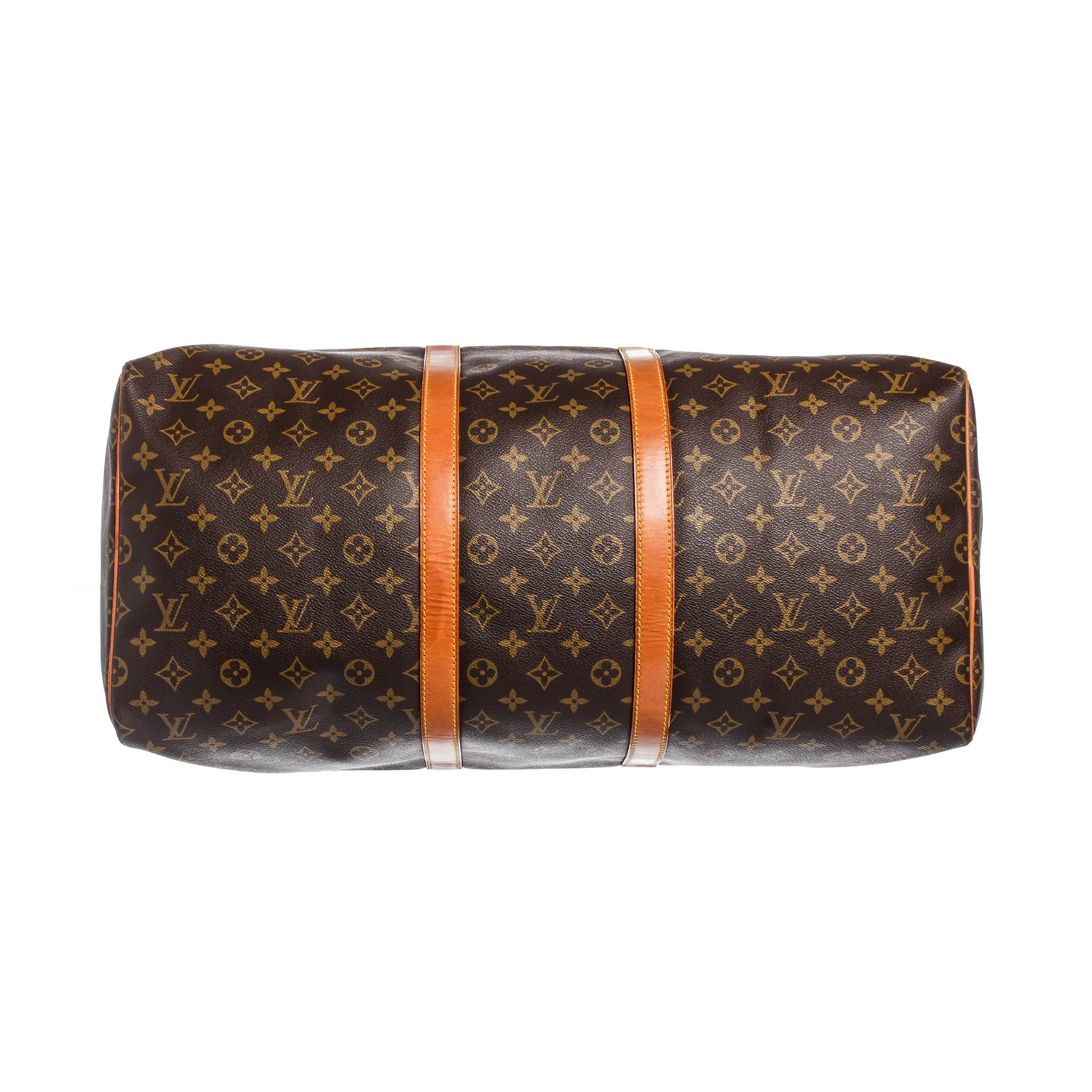 Louis Vuitton // Monogram Canvas Leather Keepall 55 cm Duffle Bag Luggage // MI0921 // Pre-Owned ...