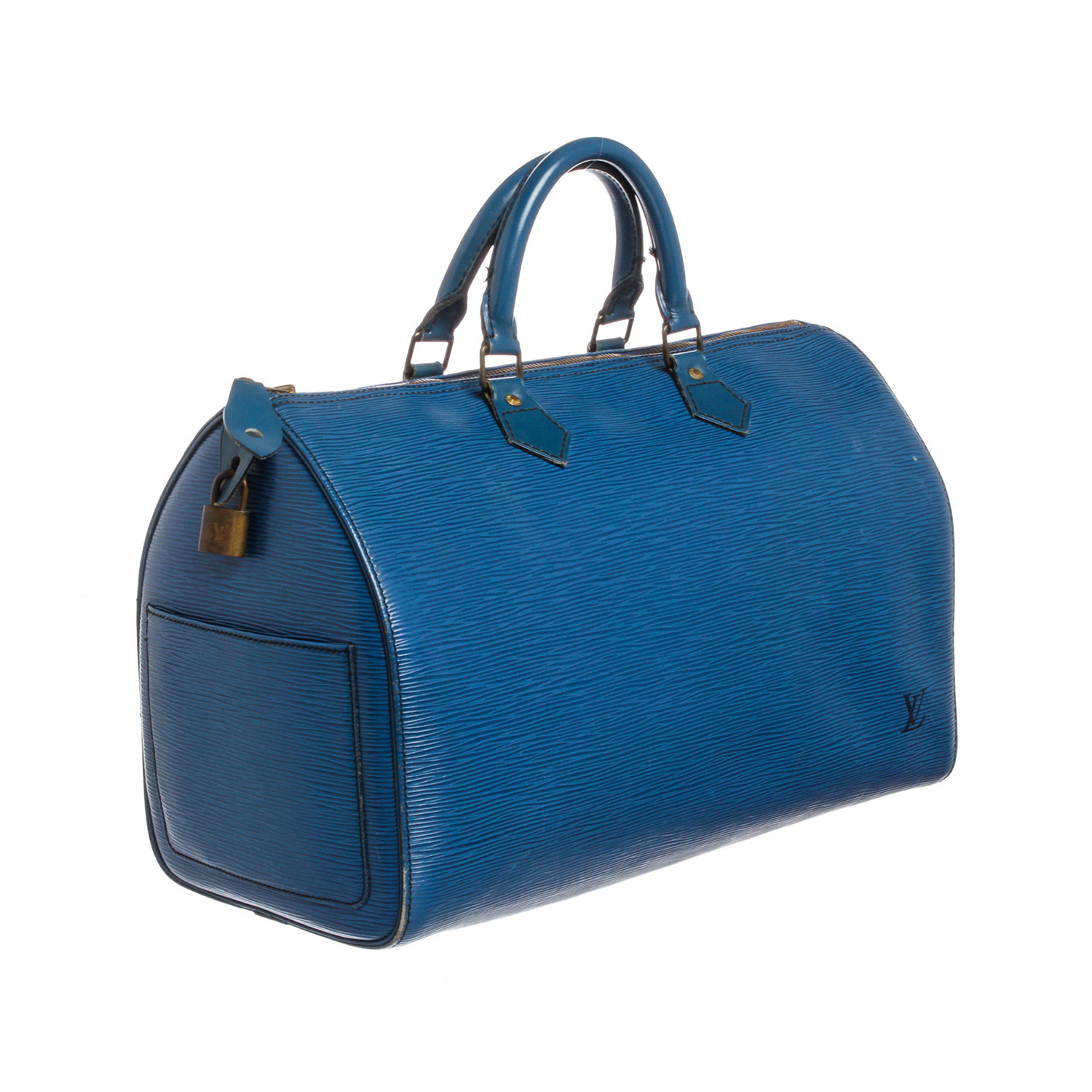 Louis Vuitton // Blue Epi Leather Speedy 40 cm Bag // MI1920 // Pre ...