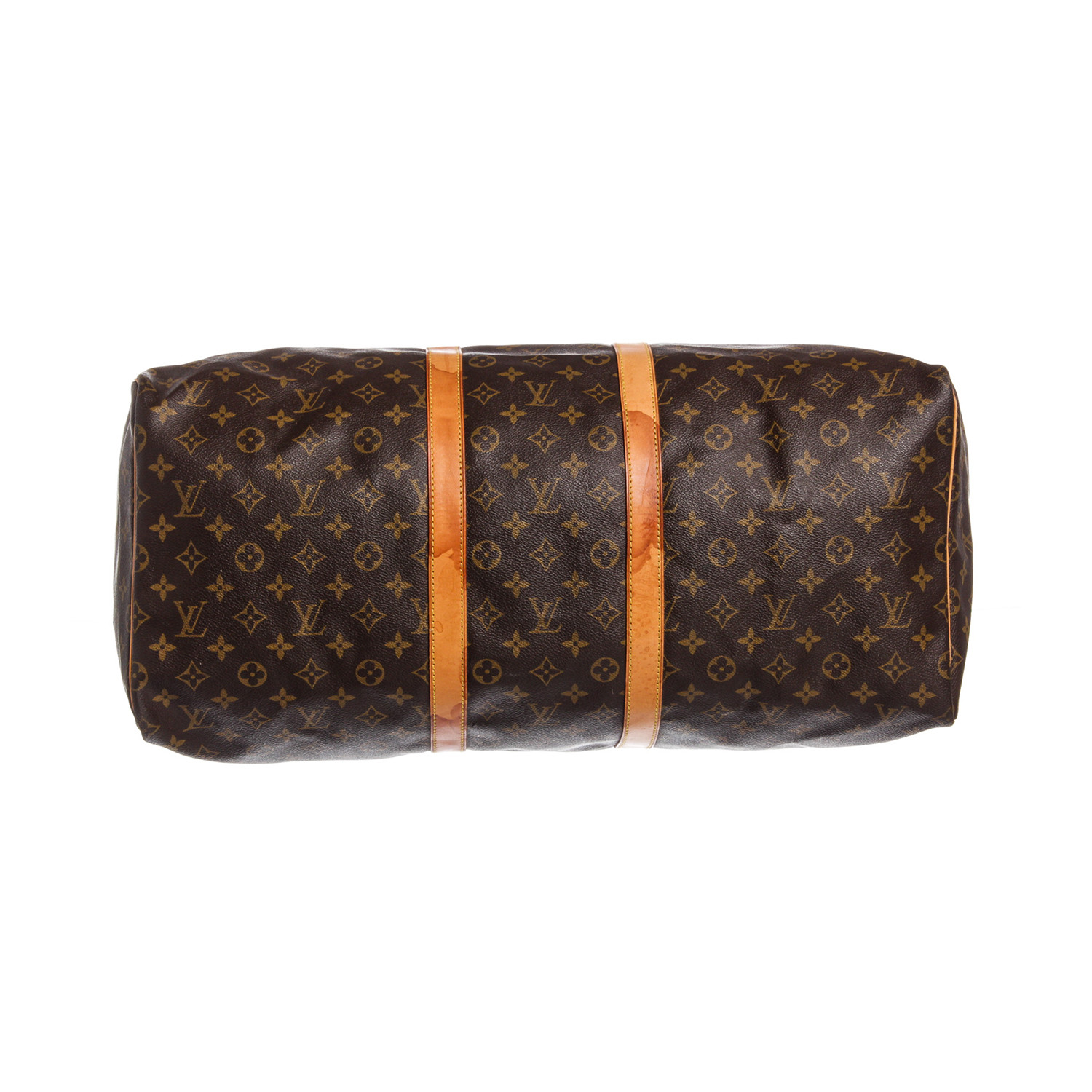 Louis Vuitton // Monogram Canvas Leather Keepall 55 cm Duffle Bag Luggage // FL0062 // Pre-Owned ...
