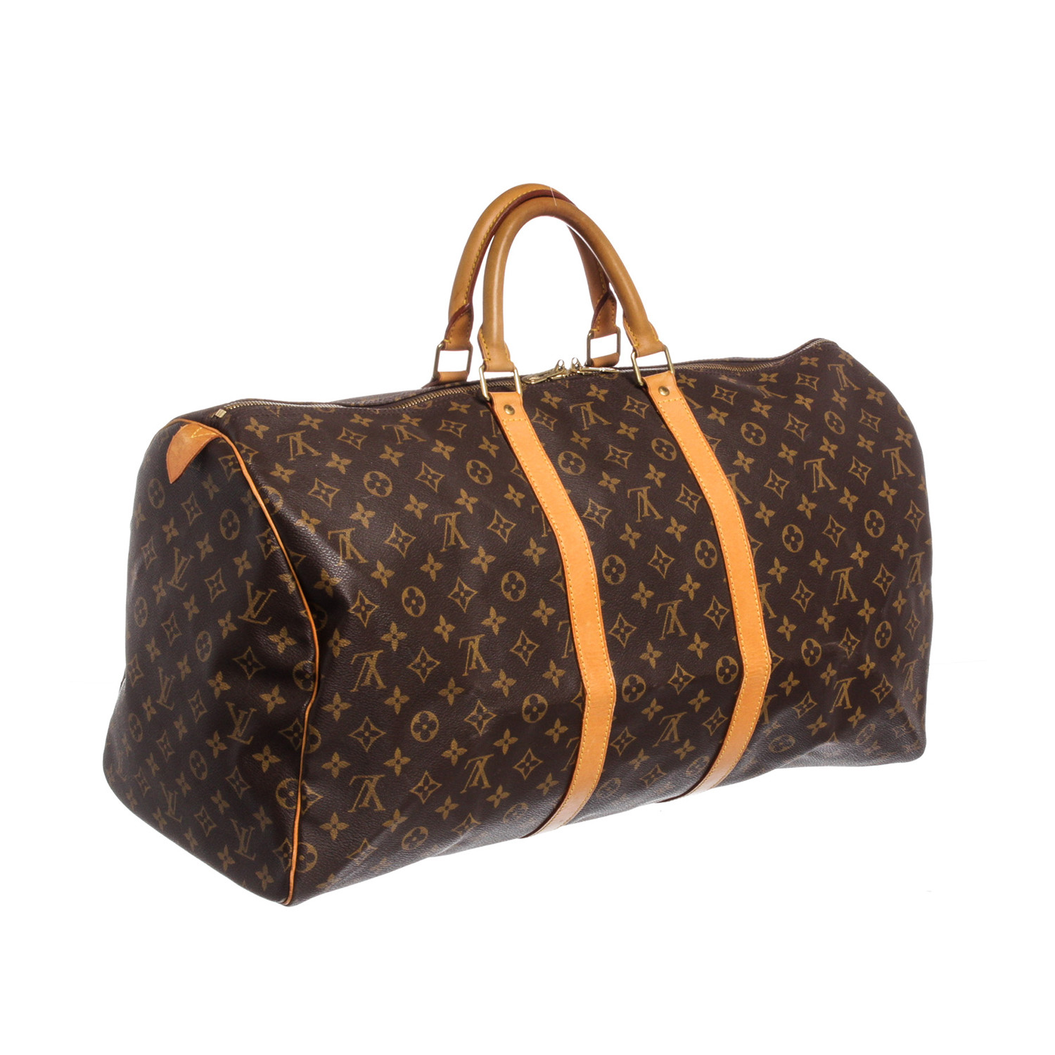 Louis Vuitton // Monogram Canvas Leather Keepall 55 cm Duffle Bag Luggage // SP1926 // Pre-Owned ...