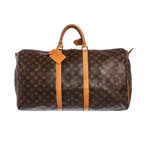 Louis Vuitton // Monogram Canvas Leather Keepall 55 cm Bandouliere Duffle Bag Luggage // VI8911 // Pre-Owned