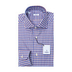 Classic Double Check Dress Shirt // Blue + Red (US: 16R)