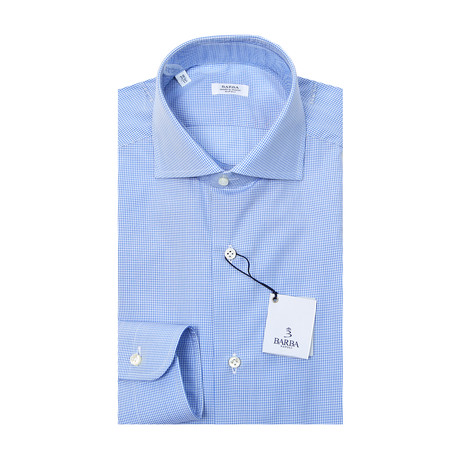 Classic Small Check Dress Shirt // Blue (US: 15R)