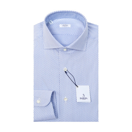 Classic Striped + Dotted Dress Shirt // Blue + White (US: 15R)