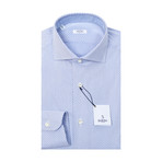 Classic Striped + Dotted Dress Shirt // Blue + White (US: 15.5R)