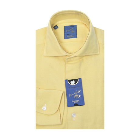 Dandy Life Herringbone Flannel Shirt // Yellow (US: 15R)