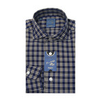Dandy Life Flannel Checkered Shirt // Blue + Brown (US: 15.5R)