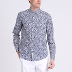 Jasper Dress Shirt // Navy + White (S)