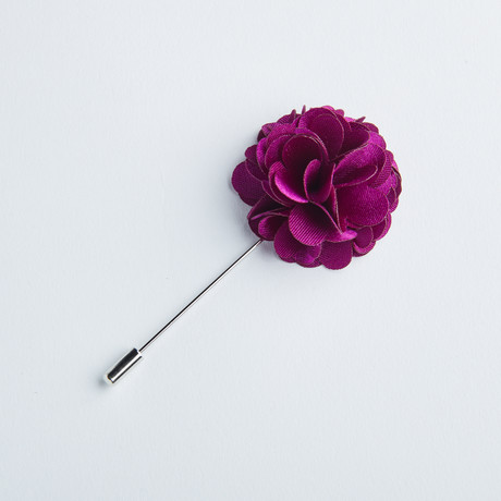 Mini Flower Lapel Pin // Purple