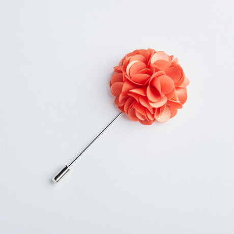 Mini Flower Lapel Pin // Crimson