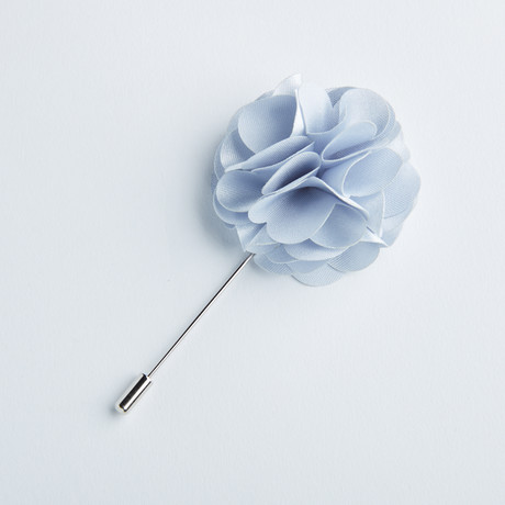 Flower Lapel Pin // Light Blue